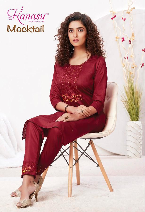 Mocktail By Kanasu Kurtis With Bottom Catalog
